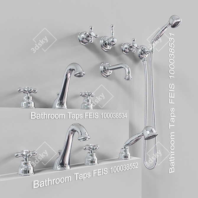 Noken Bathroom Taps Collection 3D model image 1