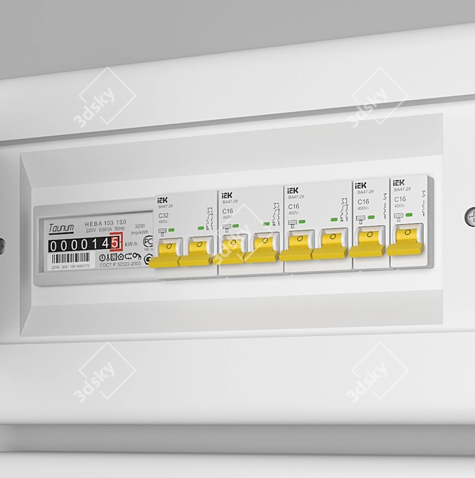 Smart Electric Board with Counter 3D model image 2