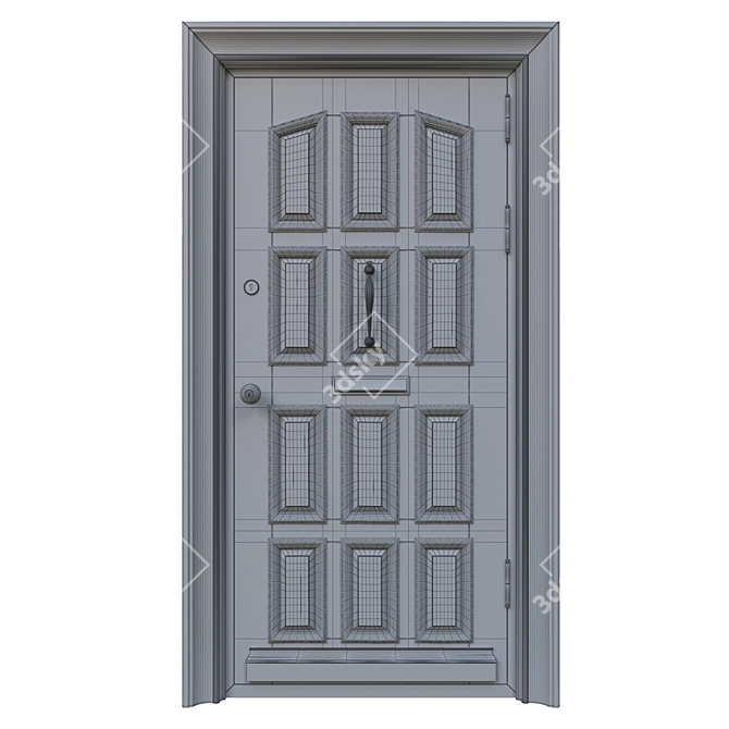 Classic Swing Door, 900x2000 Dimensions 3D model image 3