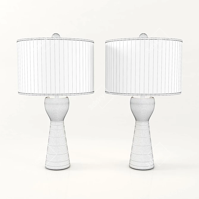 Elegant Nico Table Lamp by Seguso 3D model image 2