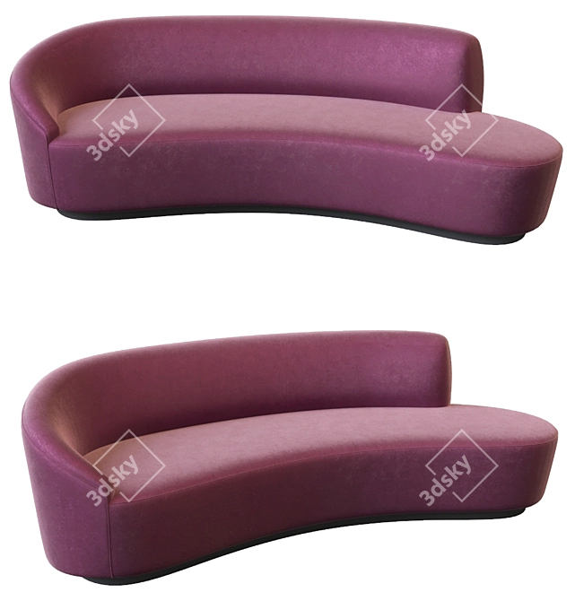 Modern Astra Sofa: Sleek Style. 3D model image 1