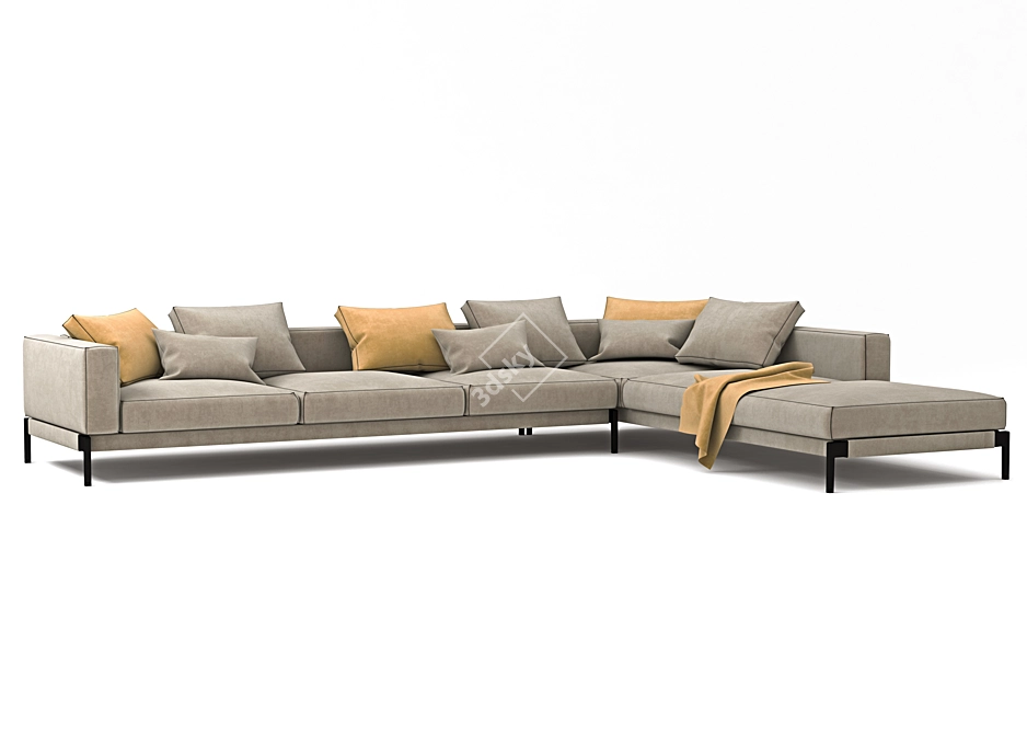 Elegant Romeo Sofa by Citterio 3D model image 3