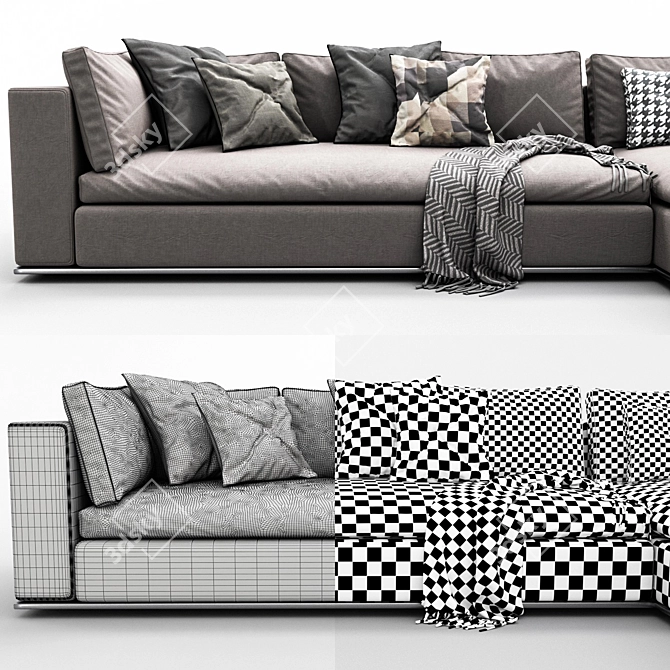 Minimalistic Hamilton Sofa Set 3D model image 3