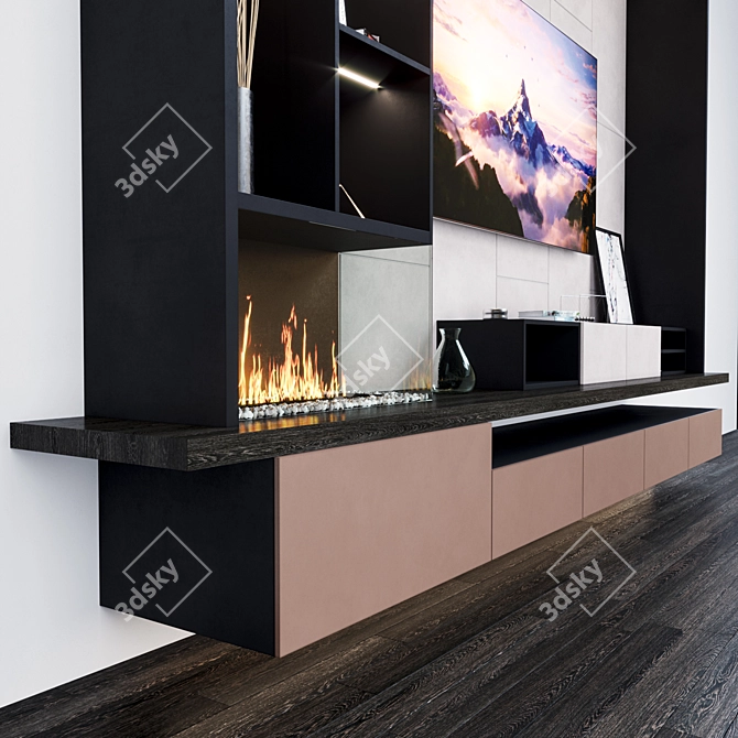 Title: Spacious TV Zone Cabinet 3D model image 2