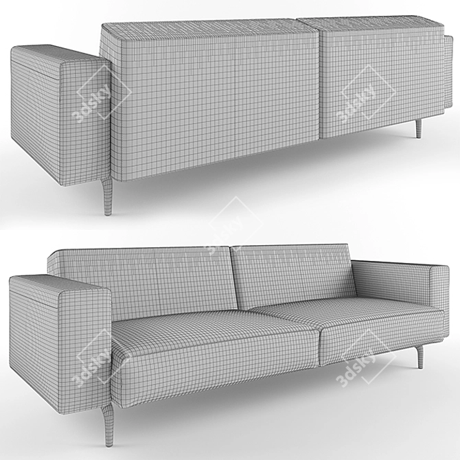 Luxurious Leolux LX688 Sofa 3D model image 3