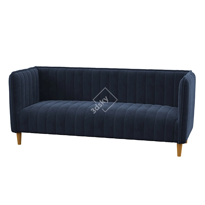 Marview Velvet Sofa 
Luxurious Velvet Seating 3D model image 1