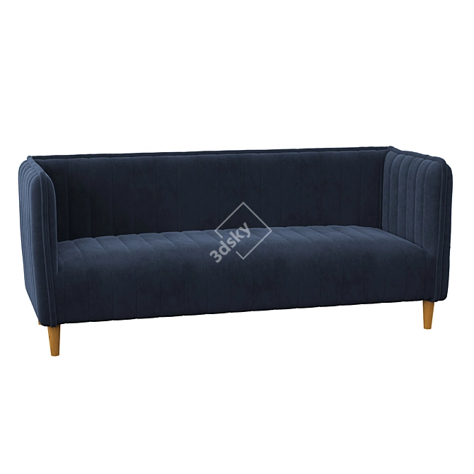 Marview Velvet Sofa 
Luxurious Velvet Seating 3D model image 2