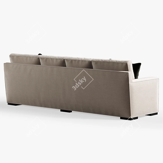 Elegant Cornerstone Large Sofa 3D model image 2