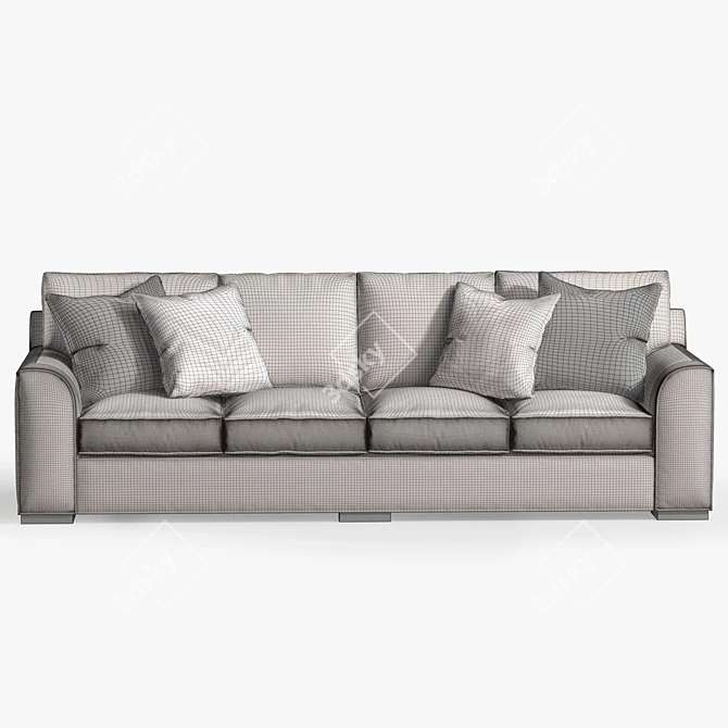 Elegant Cornerstone Large Sofa 3D model image 3