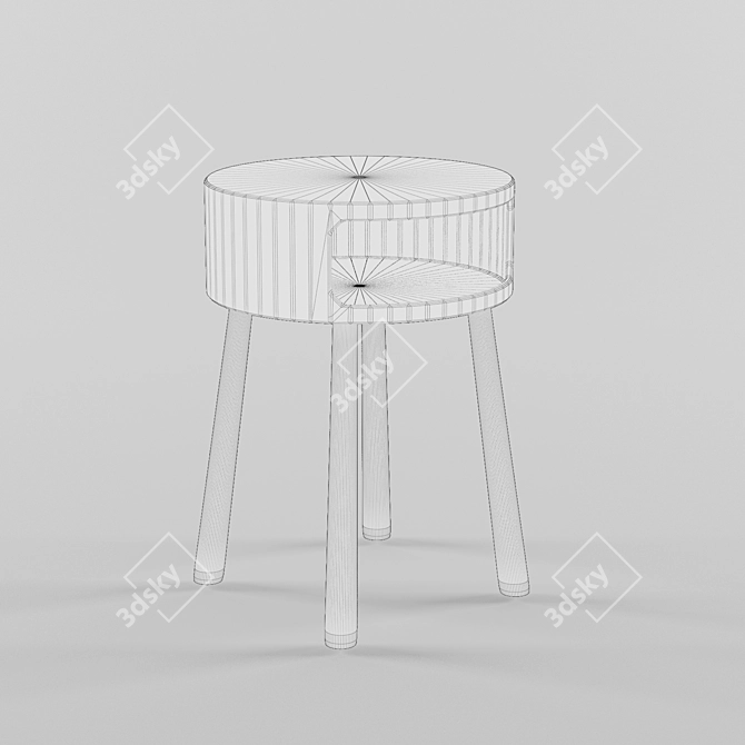 Gray Julia Grup Bruk Nightstand - Buy Here 3D model image 2