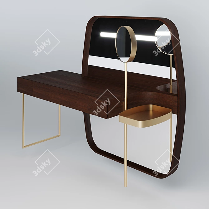 Elegant Fimes Console Vanity 3D model image 1