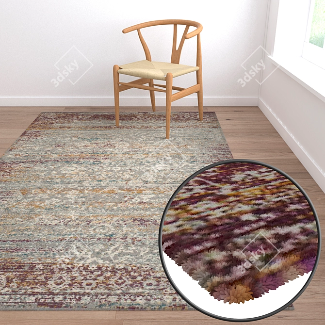 Premium Carpet Set: High-Quality Textures, Multiple Variants 3D model image 2