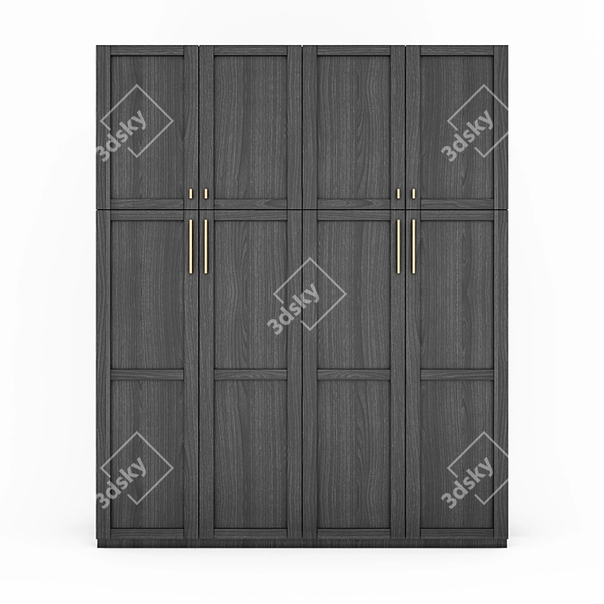 Contemporary Blackwood Cabinet 3D model image 1