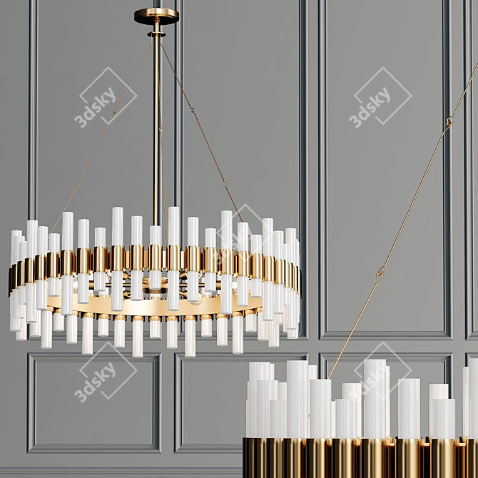 Elegant Arteriors Haskell Chandelier 3D model image 1