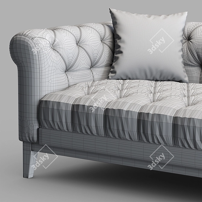 Luxury Fiorella: Contemporary Chesterfield Sofa 3D model image 3