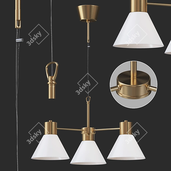 Modern Flugbo Desk Lamp - Stylish and Functional 3D model image 1