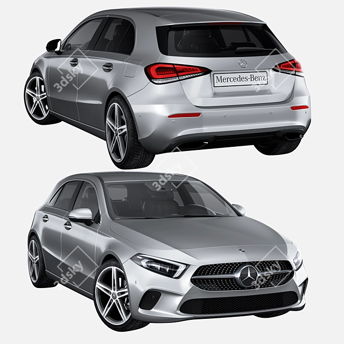 Highly detailed Mercedes-Benz A-klasse IV (W177) 3D model image 2