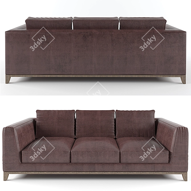 Luxury Italian Sofa - Maxalto Lutetia 3D model image 1