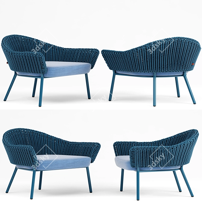 Elegant Weave Chair 3D model image 1