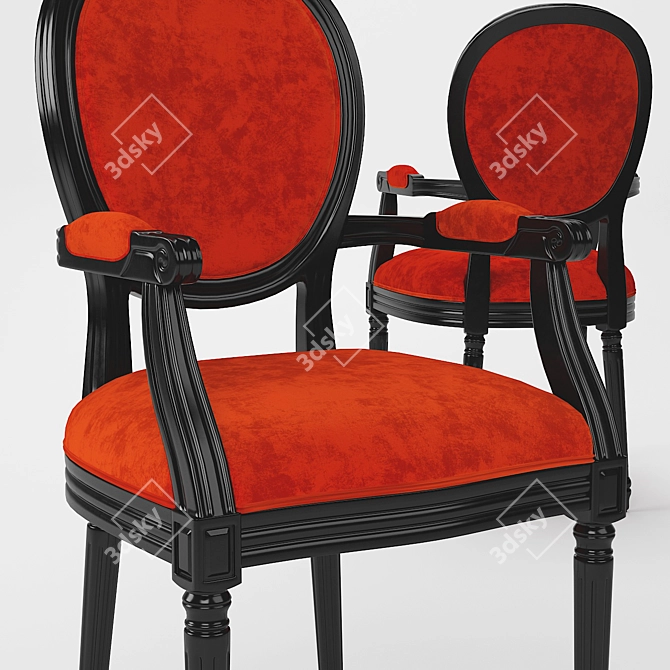 French Style Dining Chair 2013 3D model image 2