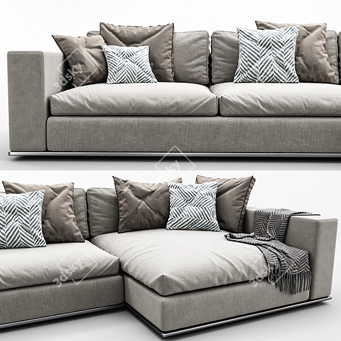 Minotti Hamilton Sectional Sofa 3D model image 2