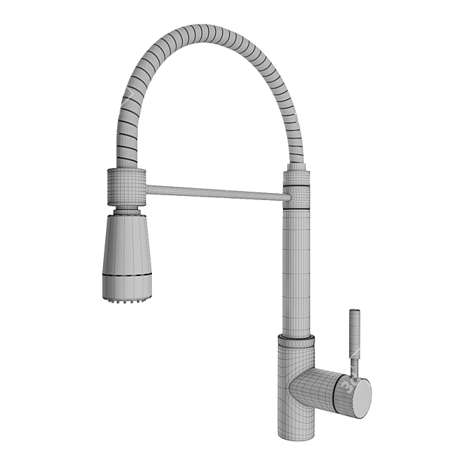 Modern Ferro Teramo Chrome Faucet 3D model image 1