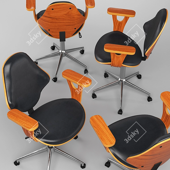 Adjustable Ergonomic Office Chair 3D model image 3