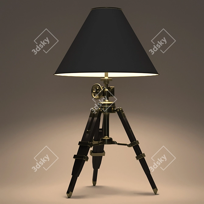 Elegant Ivanhoe Table Lamp 3D model image 2