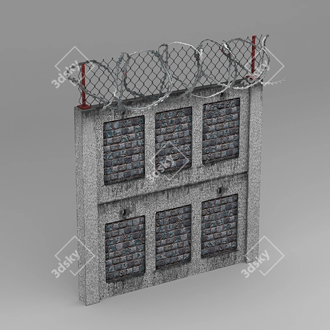 Secure Fortress: Double-Walled Protection 3D model image 1