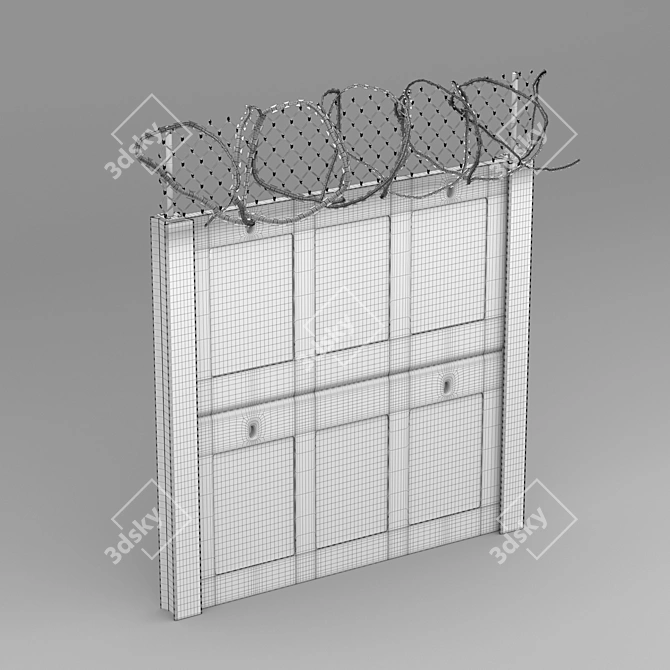 Secure Fortress: Double-Walled Protection 3D model image 2