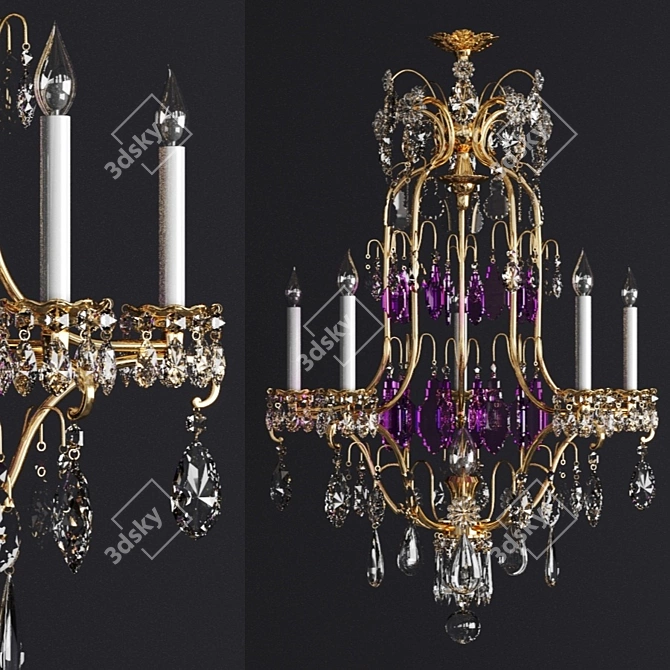 Timeless Elegance: Classic Chandelier 3D model image 4