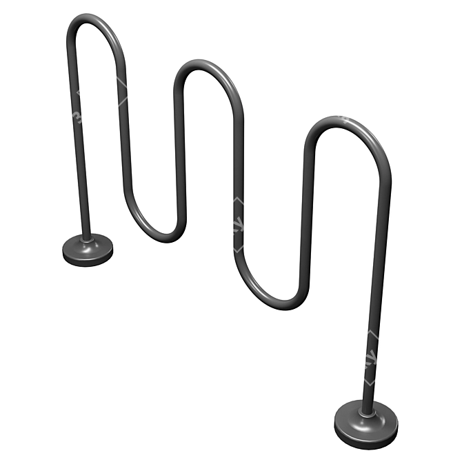 Heavy-Duty Bike Rack (Set of 3) 3D model image 3