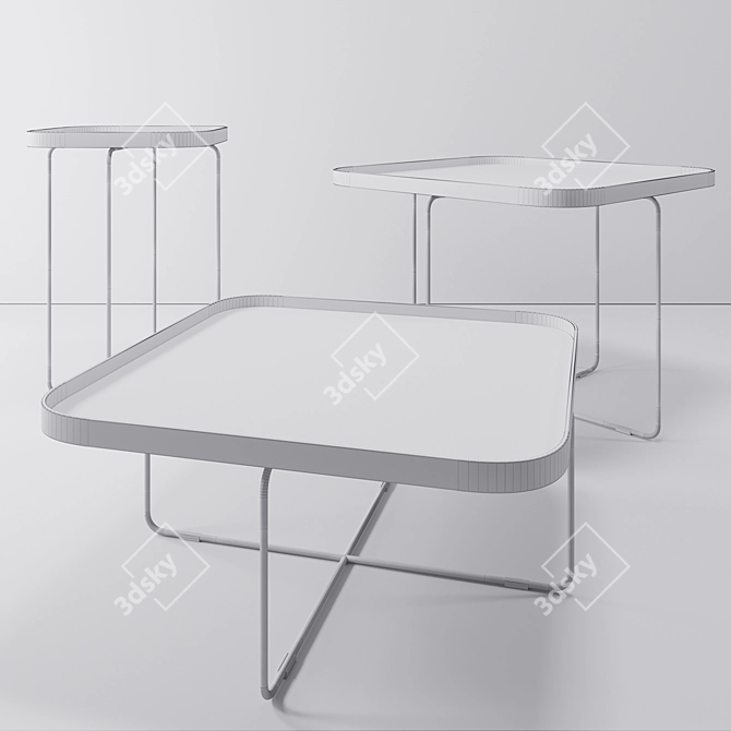 Elegant Benny Keramik Table: Modern Design 3D model image 3