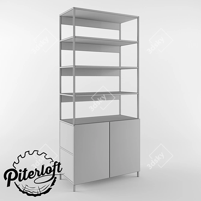 Industrial Loft Rack "Camber 3D model image 2