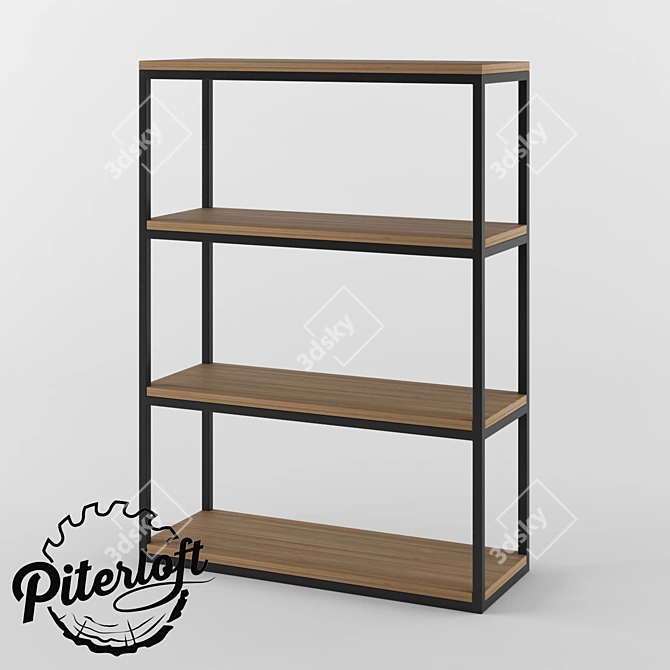 Rustic Rack: Cologne Loft Style 3D model image 1