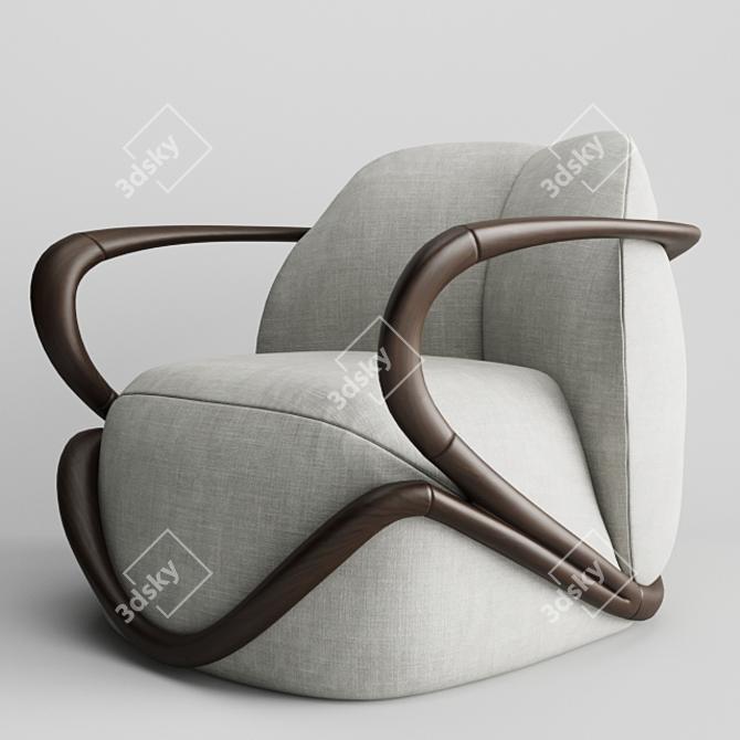 Giorgetti Portland Hug Armchair 3D model image 3