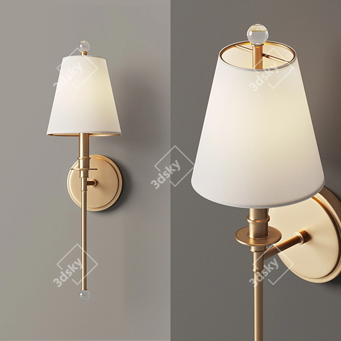 Elegant Bar Sconce 3D model image 1