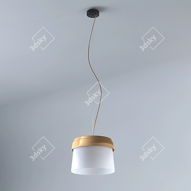 Modern Mat Glass Pendant Light 3D model image 1