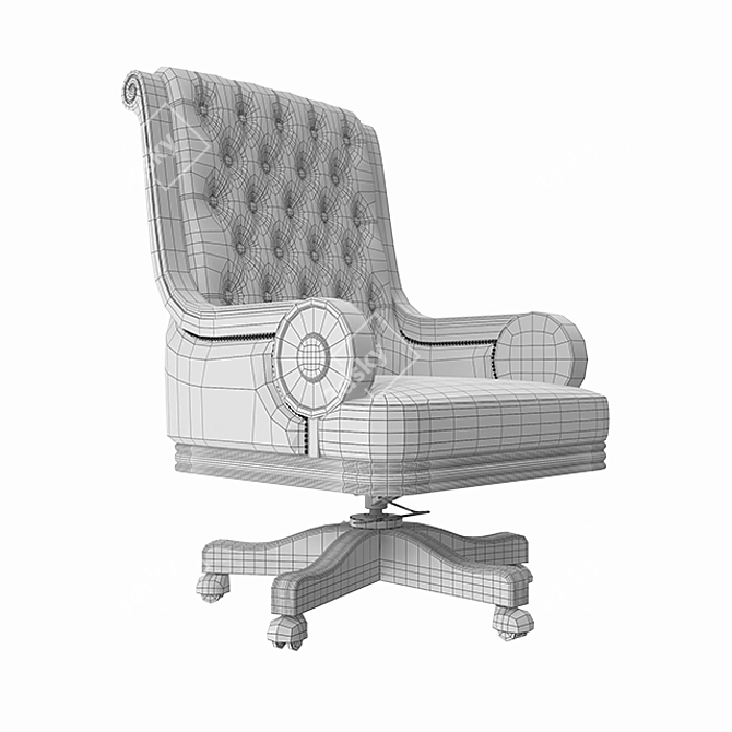 Elegant Chesterfield Director Chair 3D model image 3