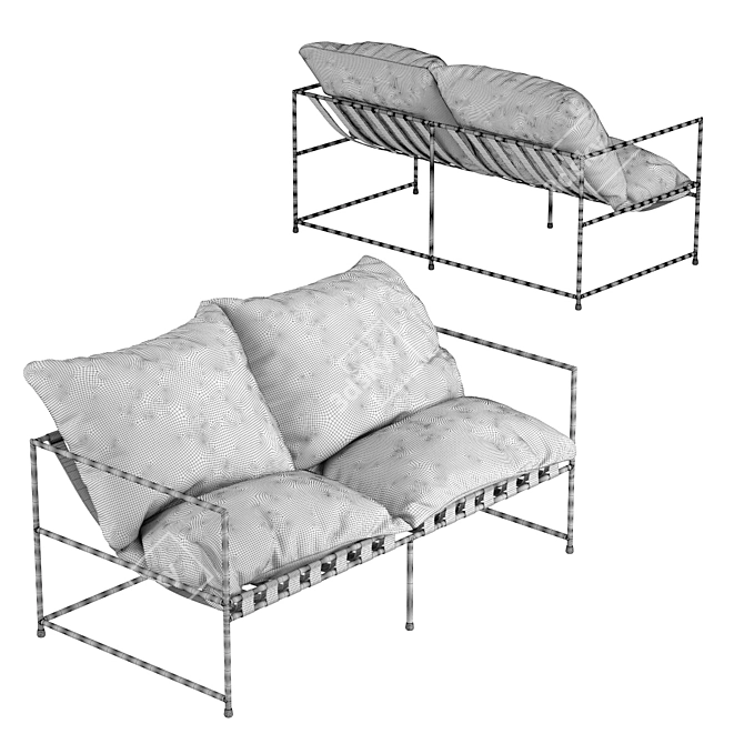 Comfort Canvas Cornwall Sofa 3D model image 2