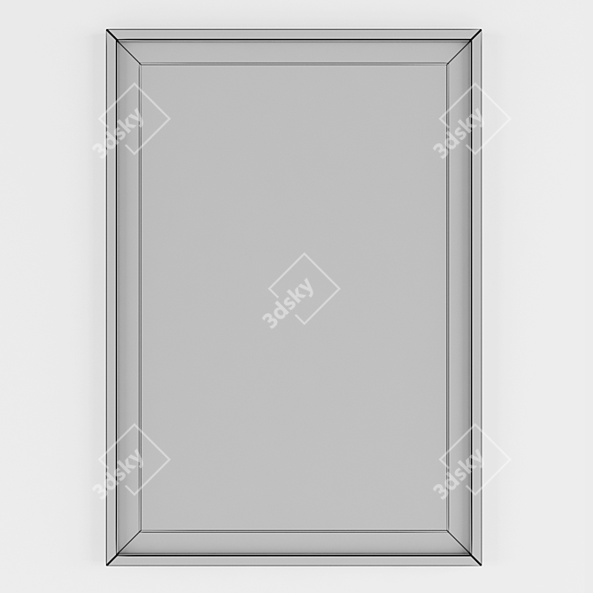 Elegant Gold Metal Photo Frame 3D model image 3