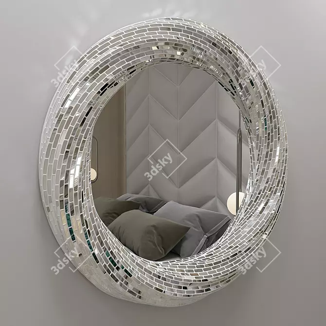 Gaudi Mosaic Mirror - Elegant and Versatile 3D model image 1