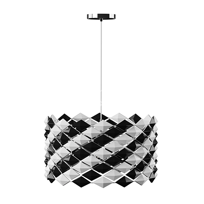 Denisa Chandelier: Modern Elegance in Contrasting Colors 3D model image 1