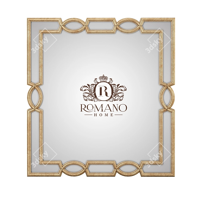 Elegant Grace Mirror: Handcrafted Romano Home 3D model image 1