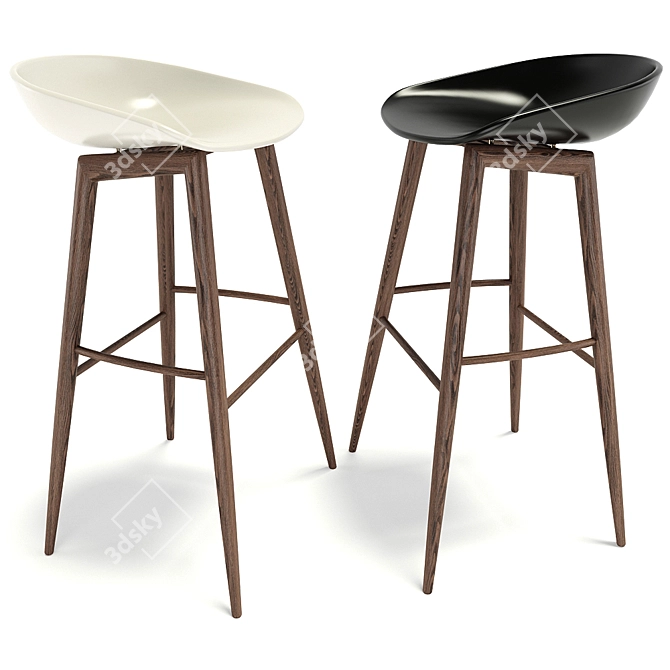 Sleek Stool - Modern Design 3D model image 1