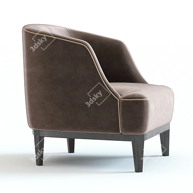 Lloyd Armchair: 3D Model with 3 Color Options 3D model image 2