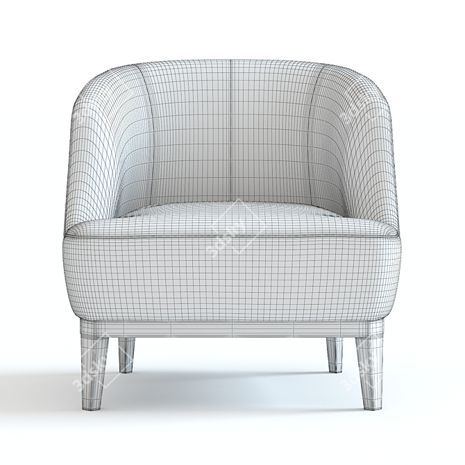 Lloyd Armchair: 3D Model with 3 Color Options 3D model image 3