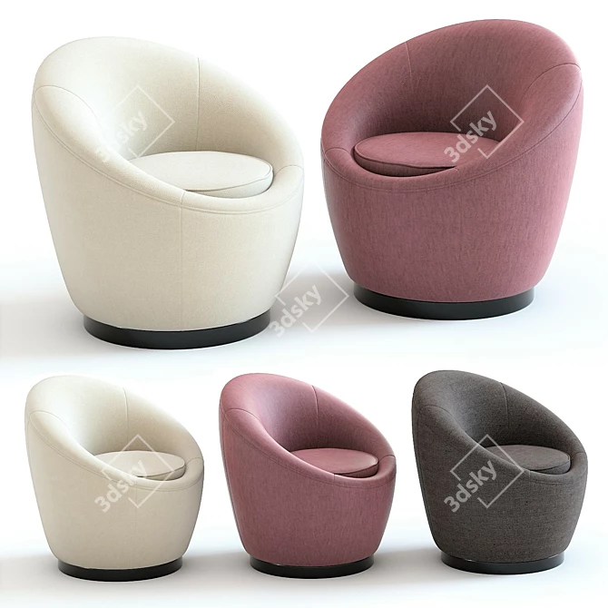 Bailey Armchair: Stylish, Detailed, 3D Model 3D model image 1