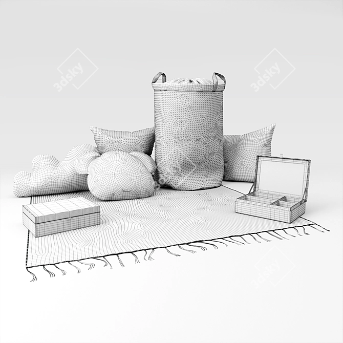 H&M Cozy Nursery Decor 3D model image 3