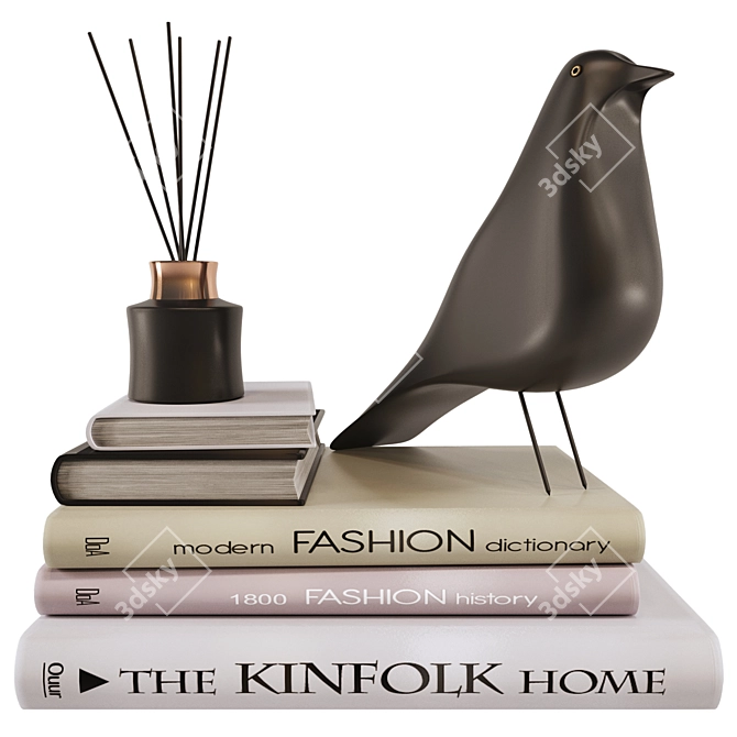 Modern Eames Bird Decor Set 3D model image 1